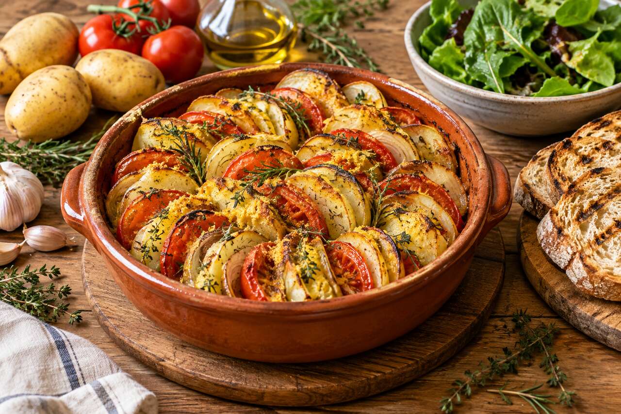 Tian vegan de patates : une recette gourmande et saine