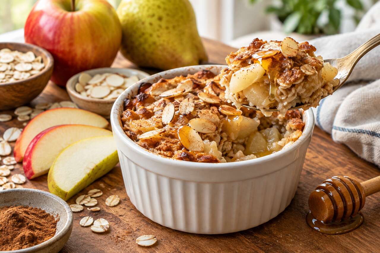 Gratin de flocons d'avoine aux fruits : une recette saine et gourmande