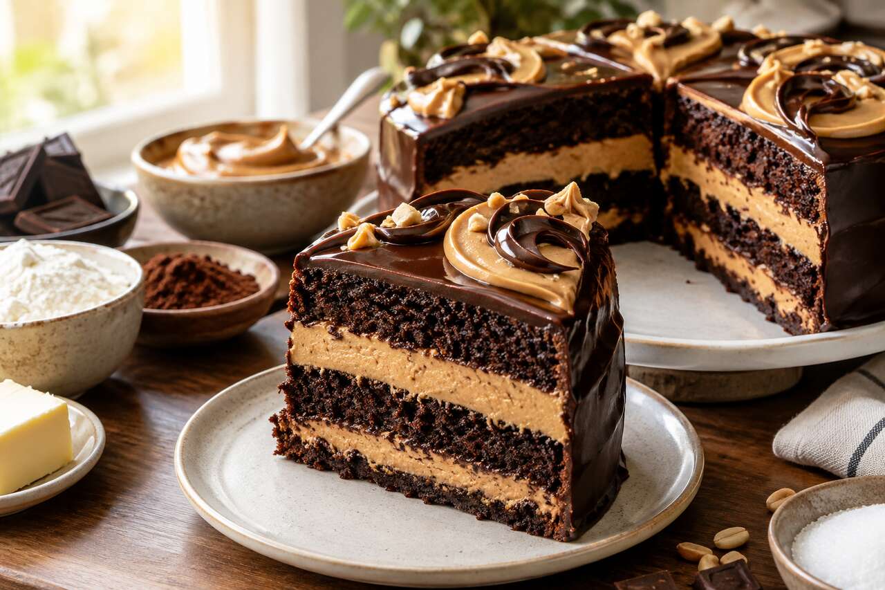 Rakcake au chocolat et beurre de cacahuète : recette gourmande et facile