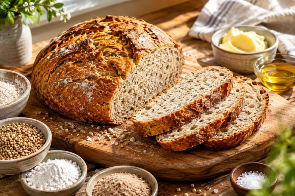 Pain cocotte au blé et sarrasin sans gluten : recette facile
