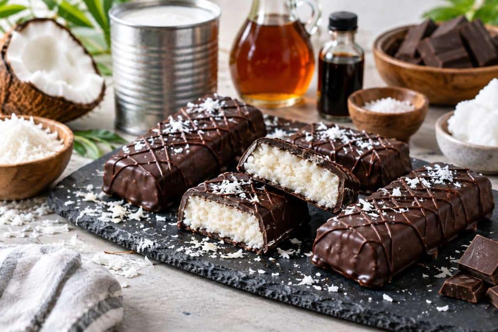 Barres chocolat coco vegan : recette facile et savoureuse