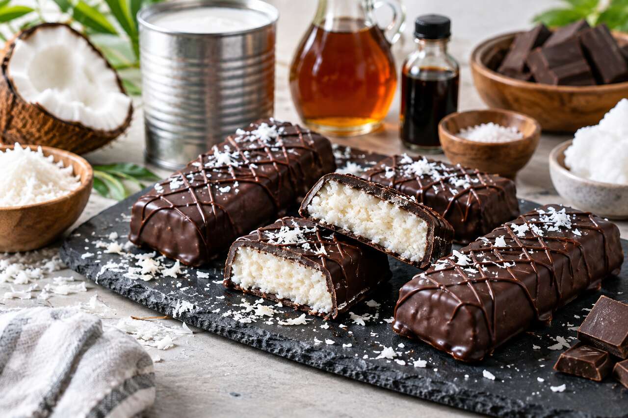 Barres chocolat coco vegan : recette facile et savoureuse