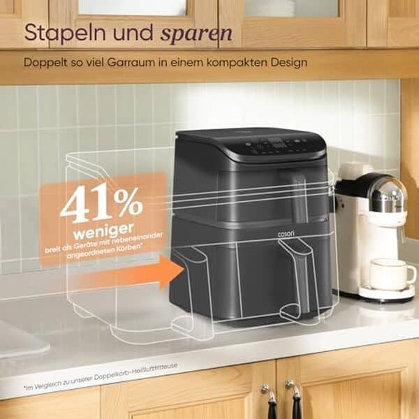 Découvrez notre test détaillé de la friteuse à air COSORI Turbo Tower : performances, gain de place et capacité de cuisson double. Avis complet et conseils d'utilisation. 