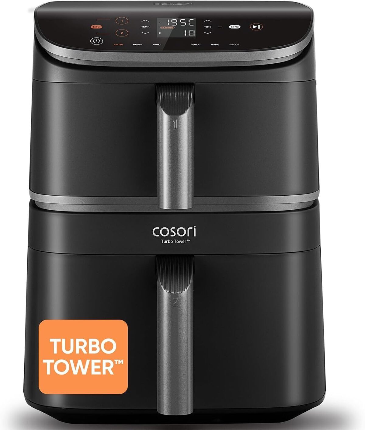 Test : cosori air fryer turbo tower 10, 8L, friteuse sans huile efficace et compacte