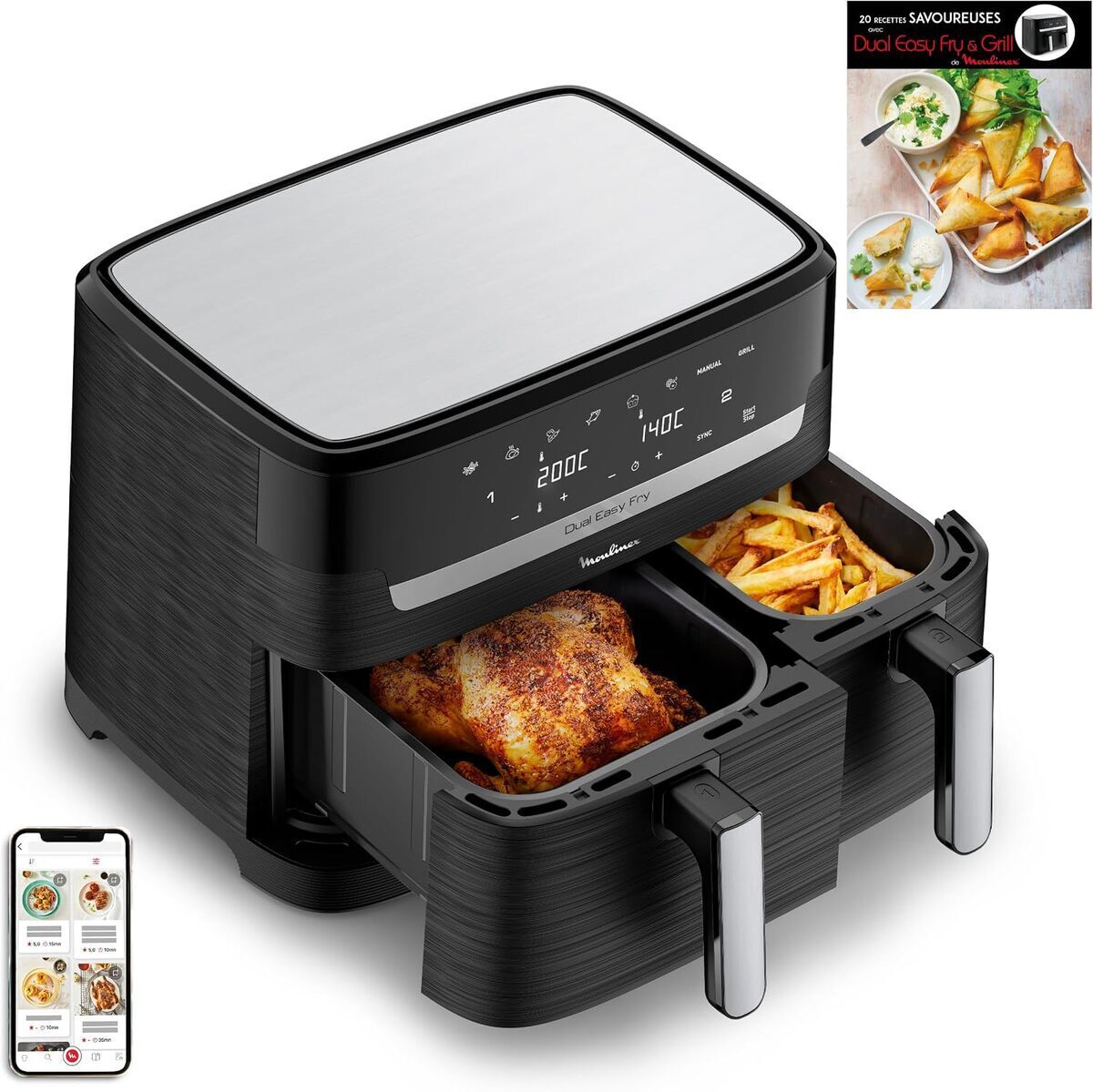 Test De La Friteuse Moulinex Dual Essential Inox : xXL Et Écran Tactile